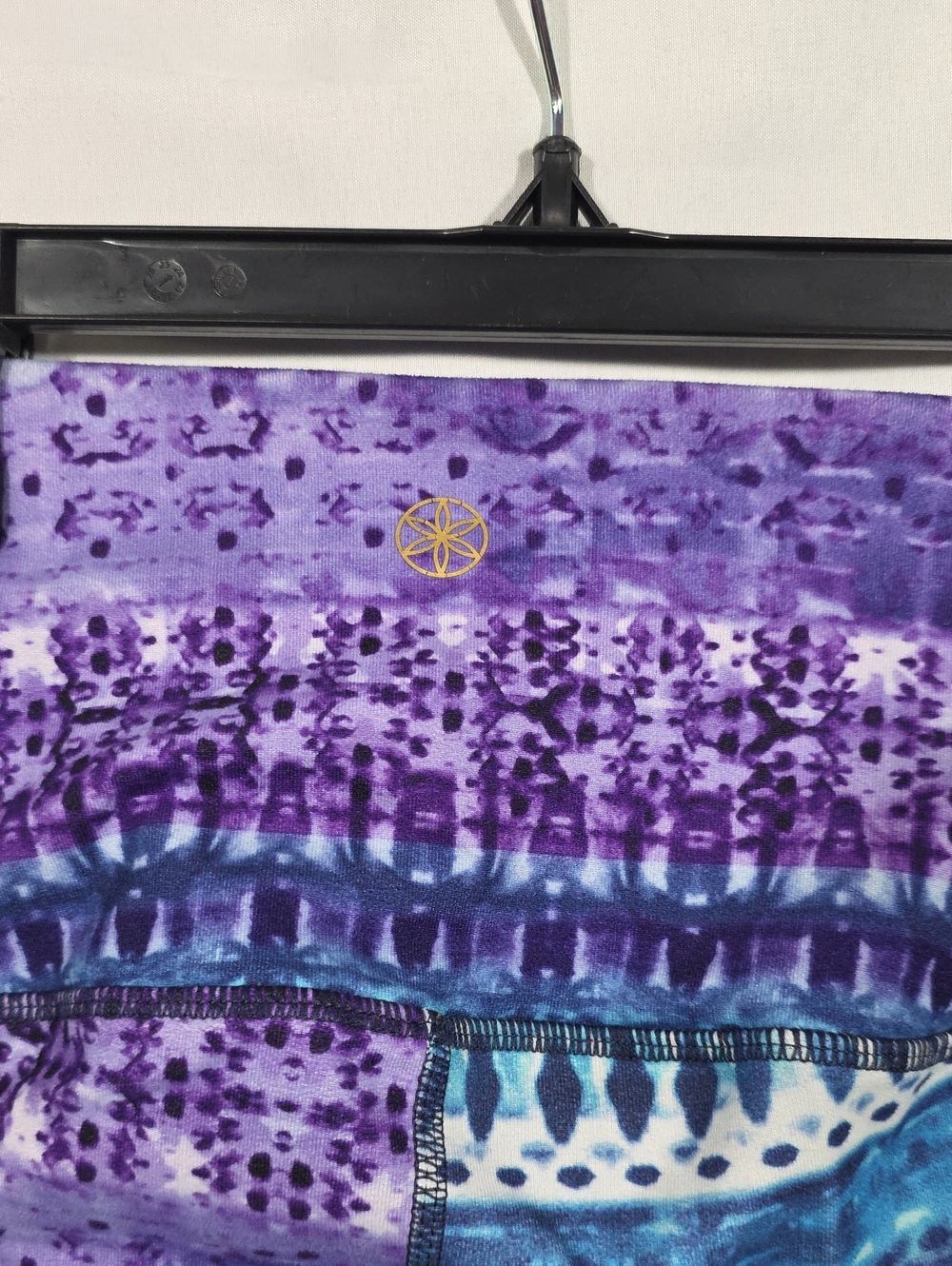 GAIAM Blue & Purple Patterned Women' Leggings Size Small (W16) - Picture 4 of 5